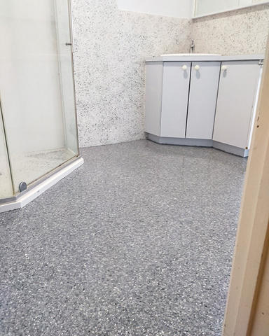 Epoxy floor installation for bathrooms, toilet & laundry in Perth WA